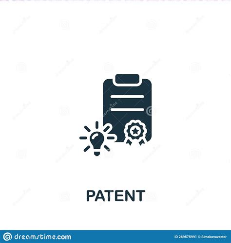 Patent Icon Monochrome Simple Sign From Intellectual Property