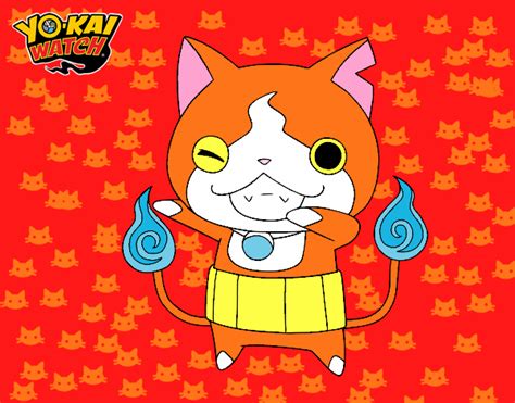 Dibujo De Jibanyan Guiñando El Ojo Pintado Por En El Día 03