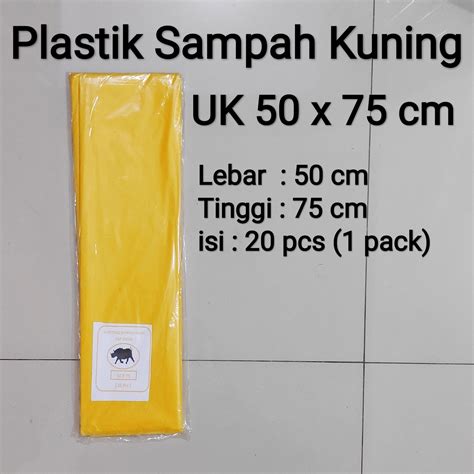 Kantong Plastik Sampah Kuning Uk X Isi Pcs Plastik Kuning