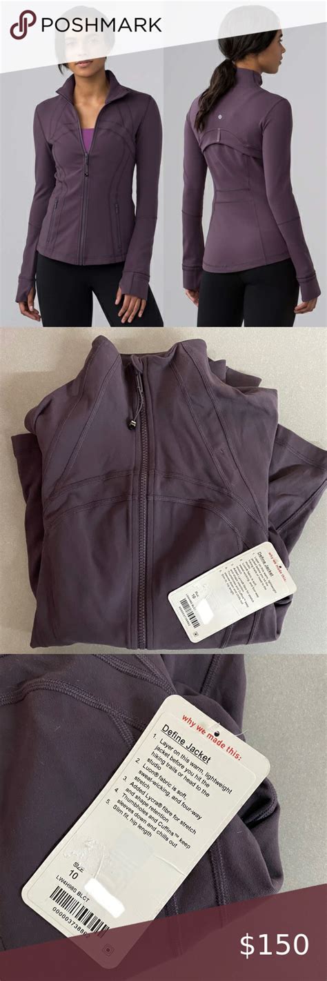 Nwt Lululemon Define Jacket Blct Sz 10