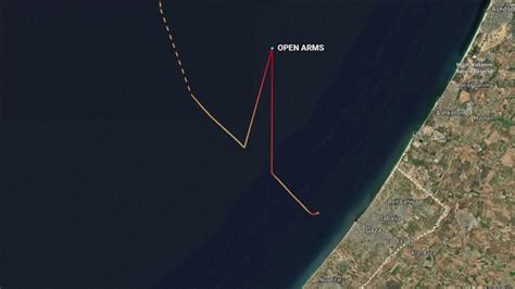 Open Arms La Nave Con Gli Aiuti Arriva Al Largo Di Gaza Il Tracciato