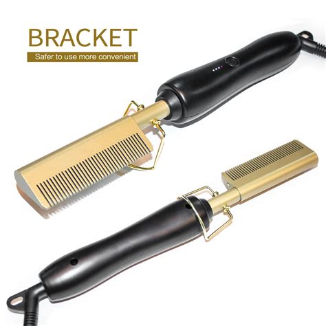 Professional High Hot Press Comb Led 3 Gear Control Heating Hair Straightener Comb Dual Voltage