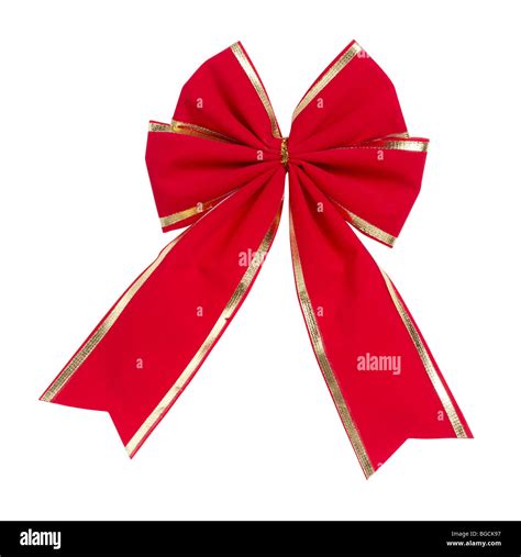 Red And Gold Bow Stock Photo Alamy