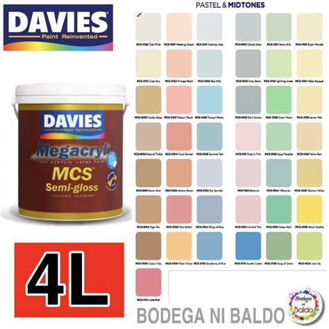 Davies Megacryl Semi Gloss Latex Paint Pail Liters Premium Gallon