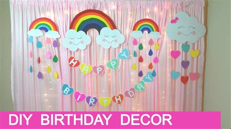 Happy Birthday Decoration Ideas Simple | Two Birds Home