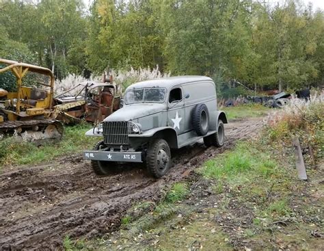 Rare 1942 Chevrolet G506 Panel Truck Takes A Stroll In The Mud Its A