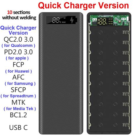 V Lithium Li Ion Battery Qc Usb Fast Charging Board Diy