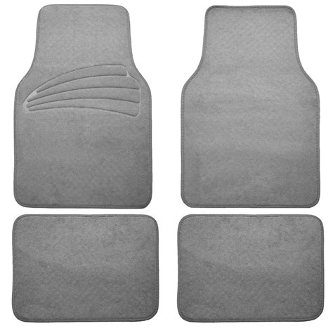 4pcs Teppich Boden Matten Universal Fit für Auto SUV Van Grau W Beige