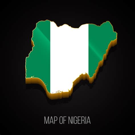 Premium Vector 3d Map Of Nigeria