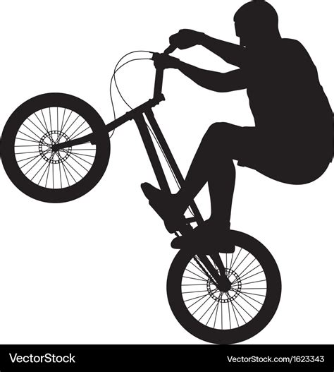 Biker silhouette Royalty Free Vector Image - VectorStock