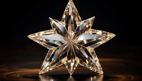 AI generated Shiny star shaped gold jewelry reflects elegance and ...