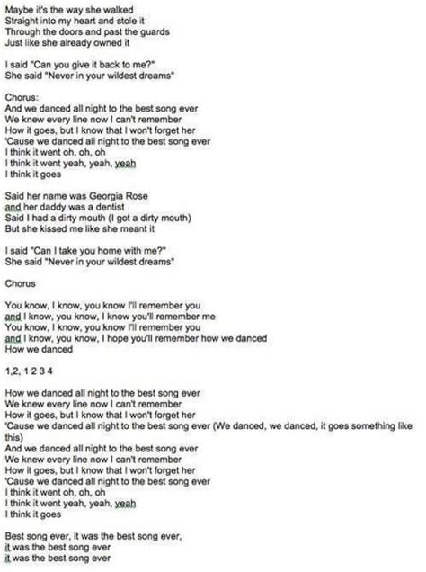 Best Song Ever By One Direction Good Song Quotes Great Song Lyrics Music Quotes Lyrics Best