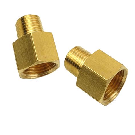 Hongbow Hardware 2pcs Brass Pipe Fitting Adapter Reducer 3 8 Npt Male X