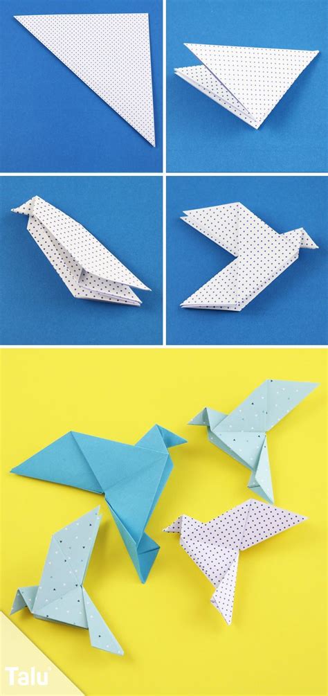 Kostenlose Faltanleitung Origami Taube Falten Talu De Pomba De