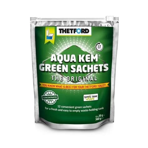 THETFORD AQUA KEM GREEN SACHETS 12PK