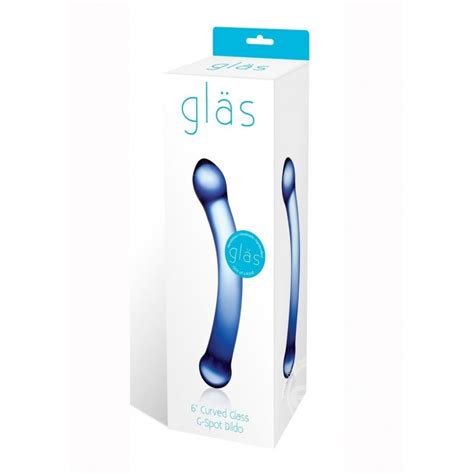 Consolador De Cristal Curvo Punto G 6 Sex Shop Ofertas Color Azul