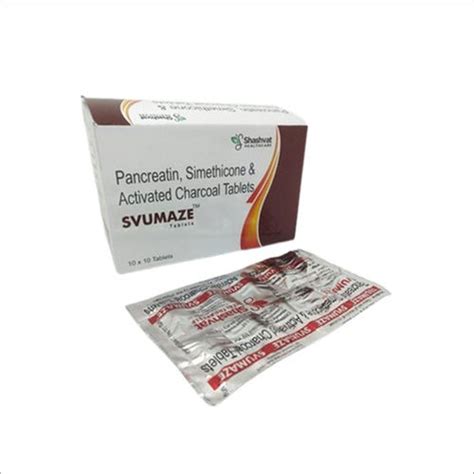 Pancreatin Simethicone Activated Charcoal Tablets Shelf Life 2 Years