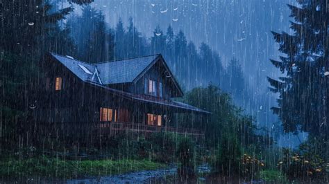 HEAVY RAIN At Night To Sleep Well And Beat Insomnia Thunderstorm For