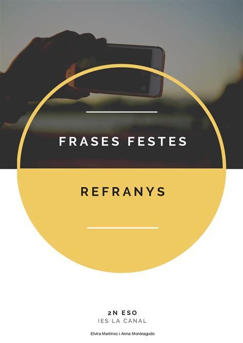 Calaméo Dossier Refranys I Frases Fetes