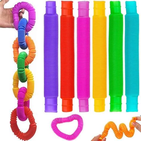 Pop Tubes Tubes Anti Stress En Plastique Mini Jouets Sensoriels Jouet