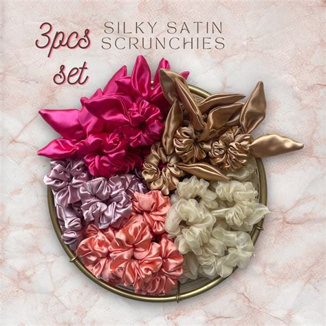 Silky Satin Kids Scrunchies Baby Scrunchies Set Mini Toddler