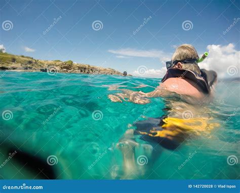 Buck Island Caribbean 2019 People Snorkeling Around Buck Island In