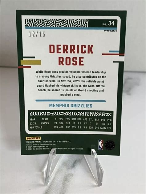 Derrick Rose Panini Donruss Optic Blue Glitter Prizm Ssp Ebay