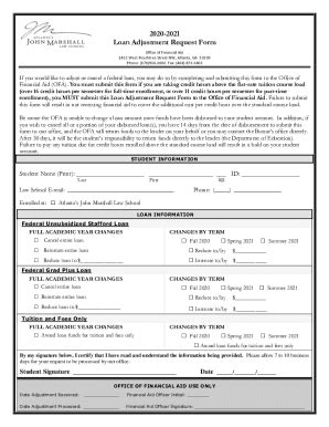 Fillable Online Fillable Loan Adjustment Request Form Lehigh