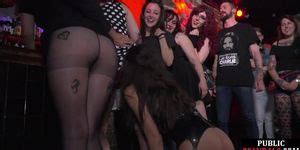 PUBLIC DISGRACE Latin Teen In Latex Publicly Pussy N Throat Fucked In Group Porn Videos