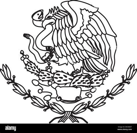 Mexican Flag Logo Outline