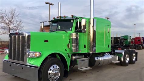 2018 Peterbilt 389 Extended Hood Lime Green YouTube