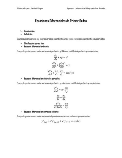 Ecuaciones diferenciales Introducción IngeApuntes uDocz