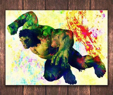 Incredible Hulk Superhero Wall Art The Avengers Print Hulk Poster