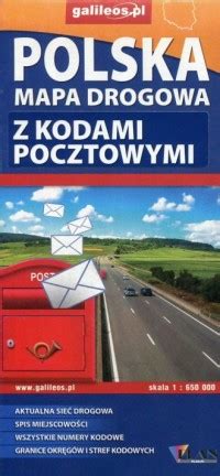 Polska Mapa Drogowa Z Kodami Pocztowymi Skala Ksi Ka