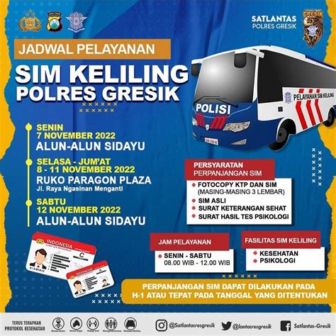 Jadwal Sim Keliling Polres Gresik Sampai November Info Gresik