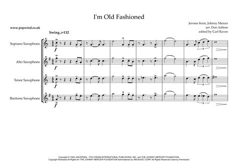 I M Old Fashioned Arr Don Ashton By Johnny Mercer Sheet Music For