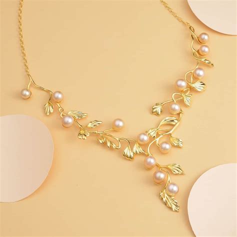 Buy South Sea Pearl Necklace, 20 Inch Necklace, Vermeil Yellow Gold ...