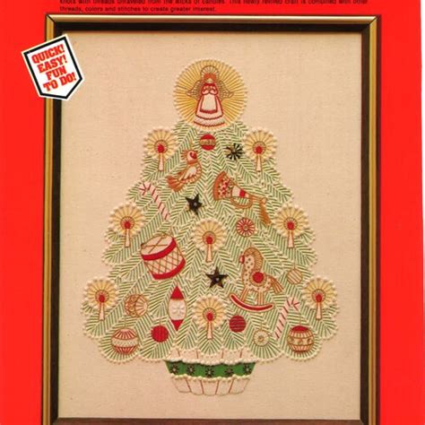 Vintage Crewel Embroidery Digital Pattern Christmas Crewel Etsy