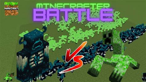 100 Mutant Creepers Vs 100 Wardens Minecraft Youtube