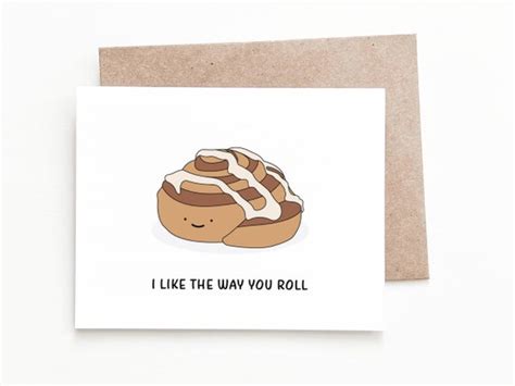 Funny Cinnamon Roll Anniversary Card Cinnamon Rolls Etsy