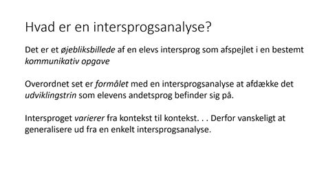 Introduktion Til Intersprogsanalyse YouTube