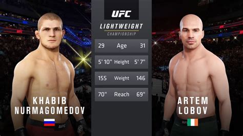 Khabib Nurmagomedov Vs Artem Lobov EA Sports UFC 3 CPU Vs CPU