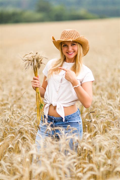 Woman In Grain Field Free Stock Photo - Public Domain Pictures
