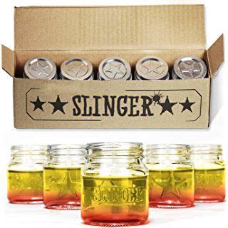 The Slinger Shot Glasses Set Mini Mason Jars With Lids Featuring