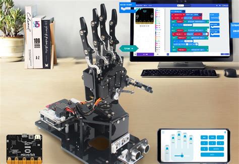 uHandbit Micro:bit Robot Arm with App Control, Graphical Coding