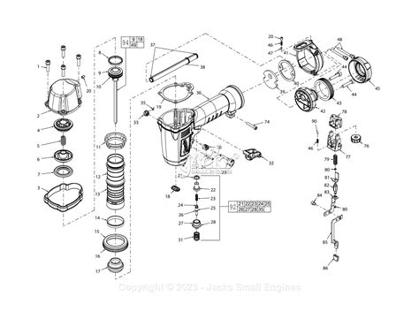 Milwaukee 7150-21 (Serial A90A) 18 gauge Brad Nailer Kit Parts Parts ...