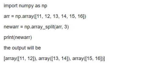 Python Numpy Splitting Array Coding Tutorials Machine Learning Data Science