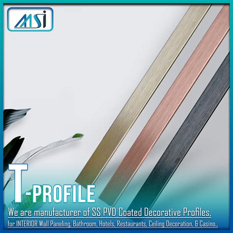 T Profile Stainless Steel Inlay Patti Profiles For Construction SS