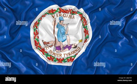 Flag Of The Us State Of Virginia 3d Render Stock Photo Alamy