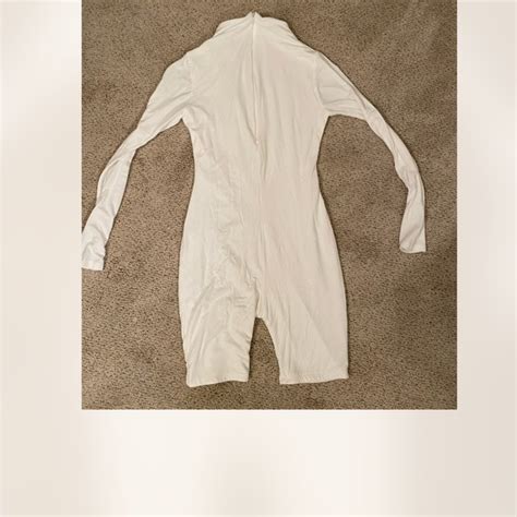 Naked Wardrobe Pants Jumpsuits Naked Wardrobe White Romper Poshmark